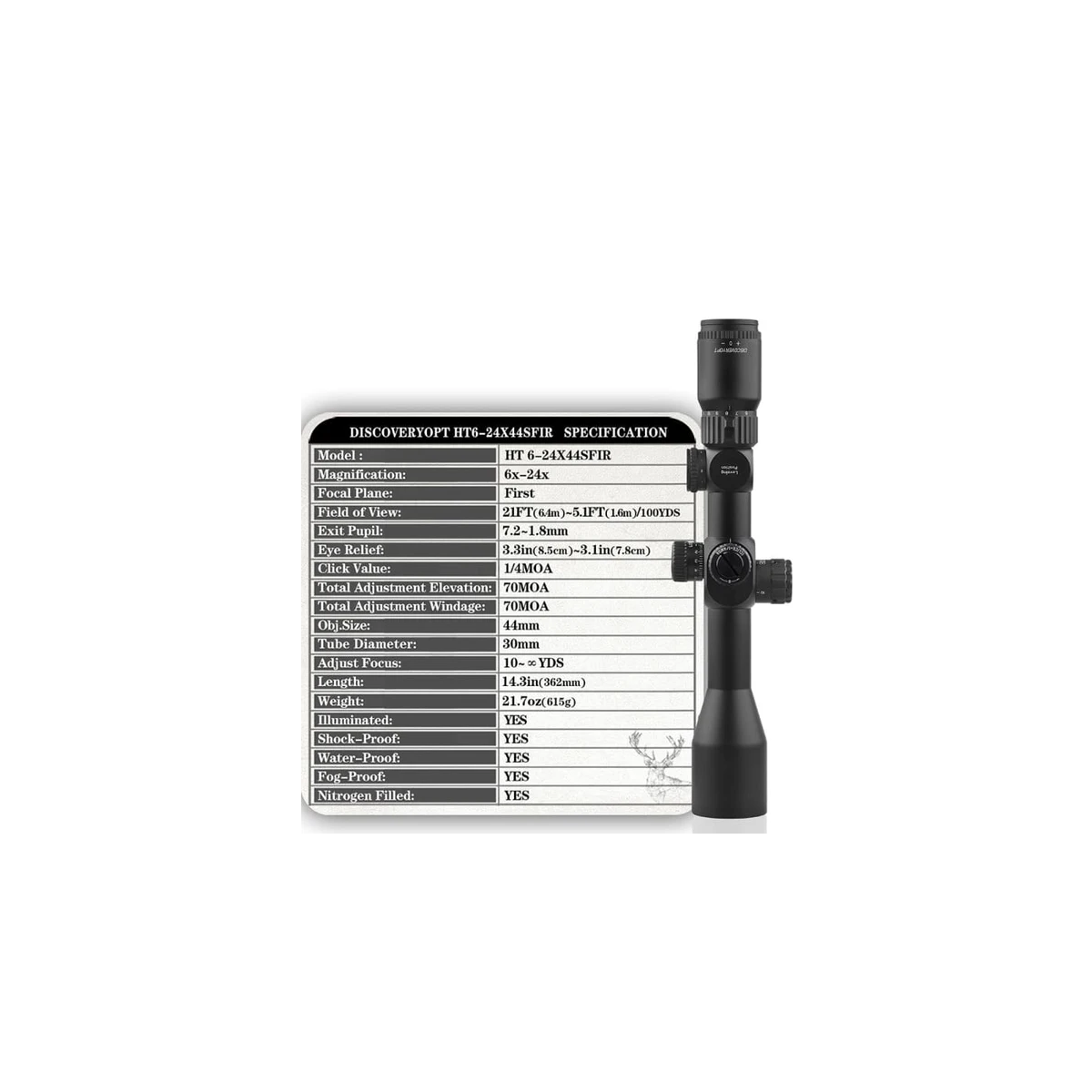 Discovery HT GEN II 6-24X44 SFIR FFP Scope thumbnail 3