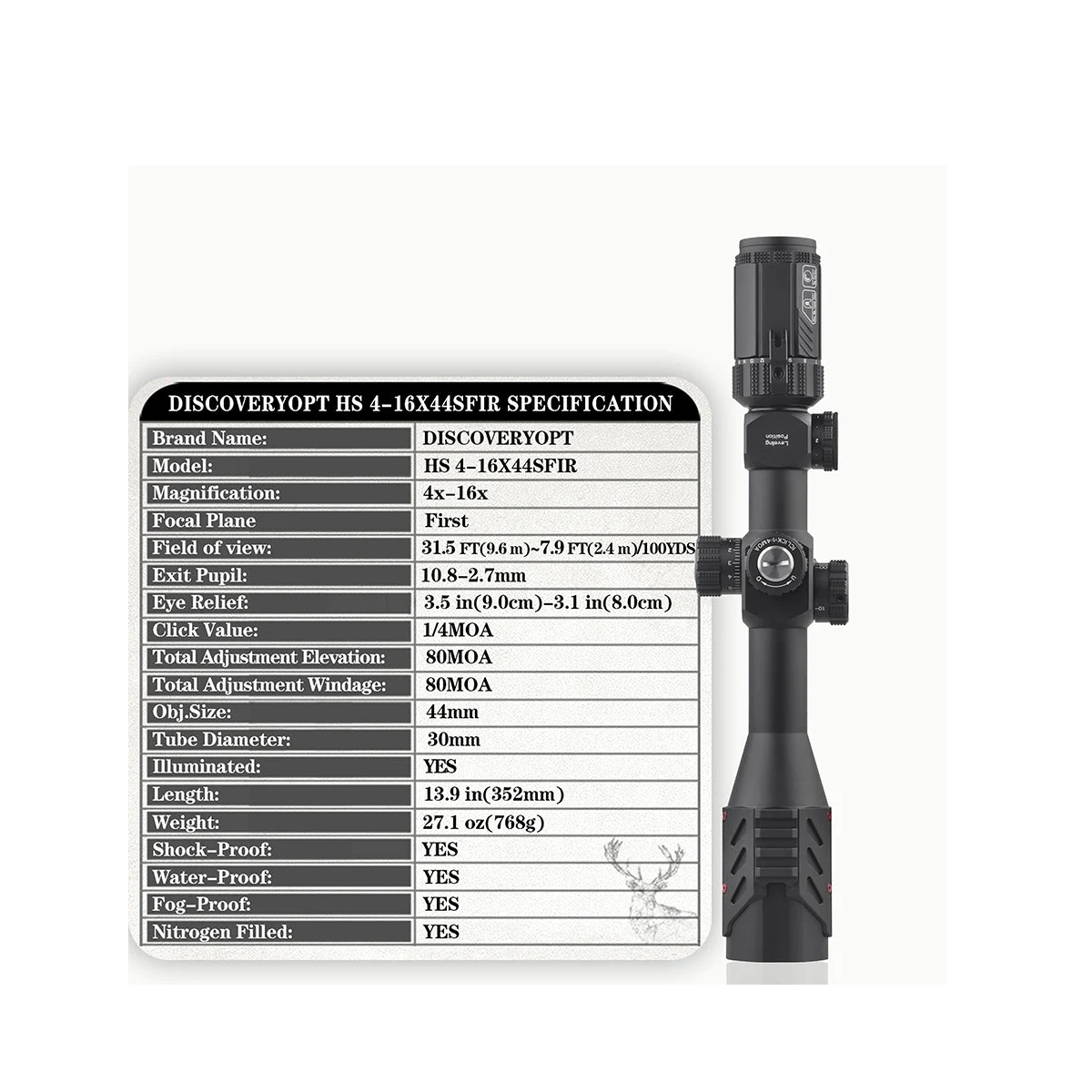 Discovery HS 4-16X44 SFIR FFP Scope thumbnail 3