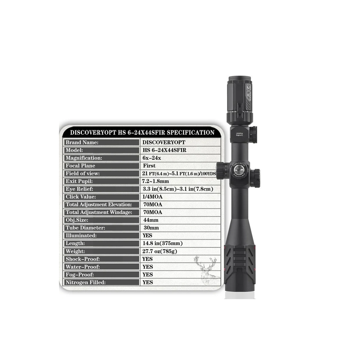 Discovery HS 6-24X44 SFIR FFP Scope thumbnail 3